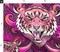 Pink Tigers Purple Orange Maximalist Xl Jungle Custom Printed Fabric by Spoonflower Various Fabrics by the Yard or Fat Quarter